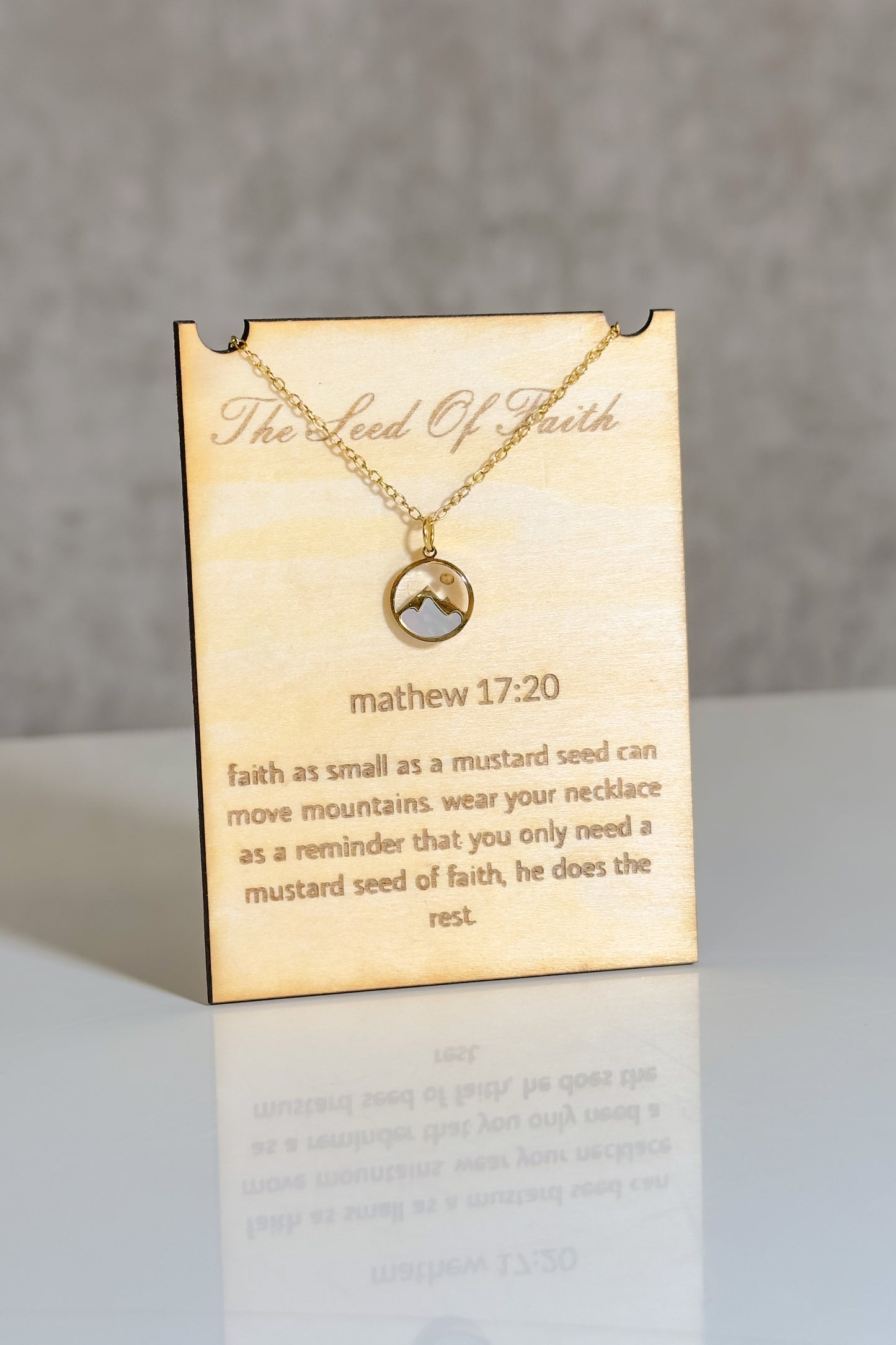 Mountain-Moving Faith Necklace ⛰️✨
