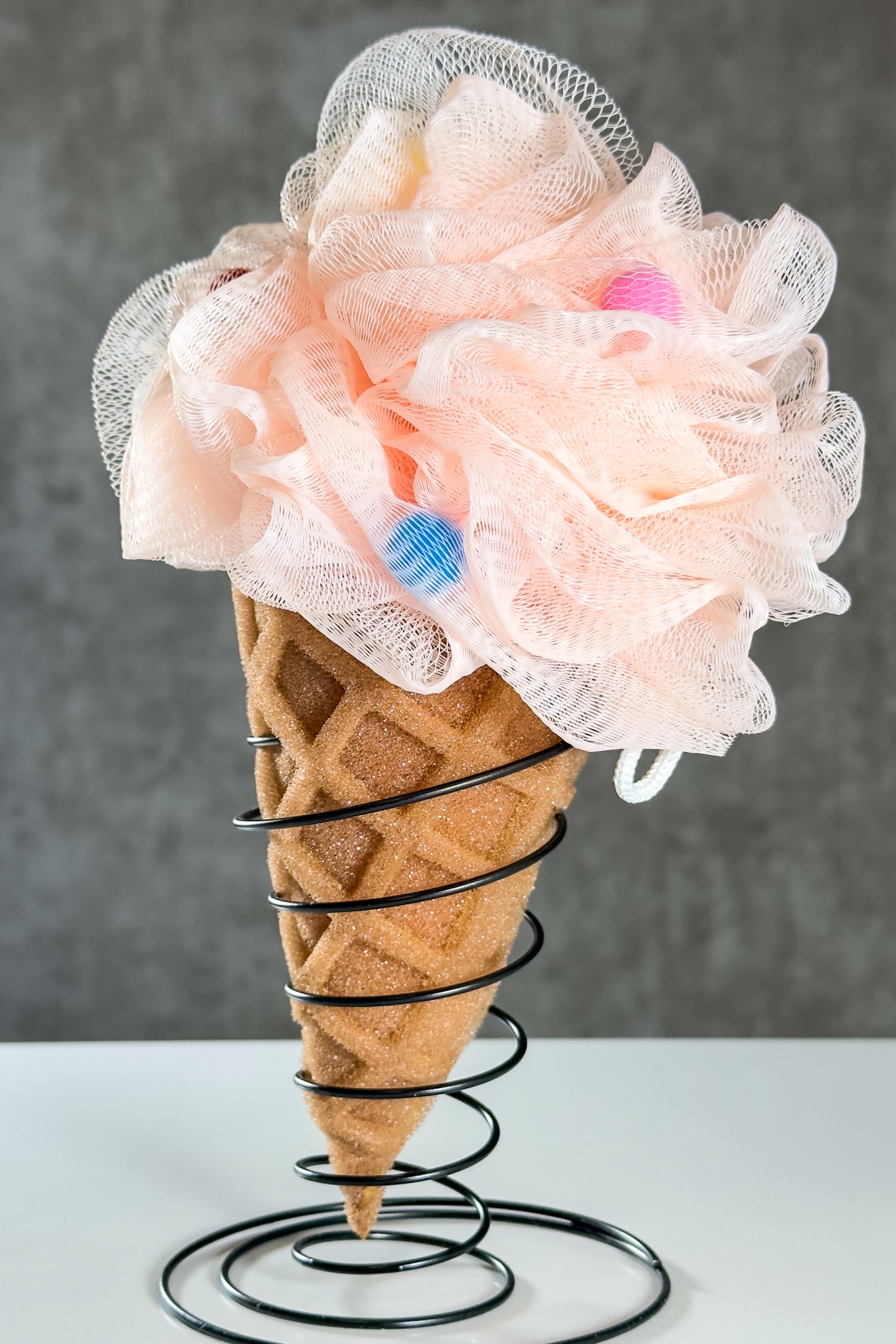 π Sugar Swirl β Strawberry Cream Bath Pouf ππ