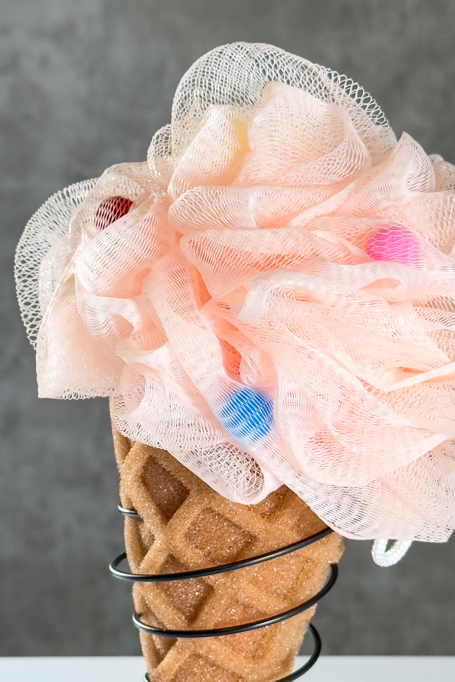 π Sugar Swirl β Strawberry Cream Bath Pouf ππ