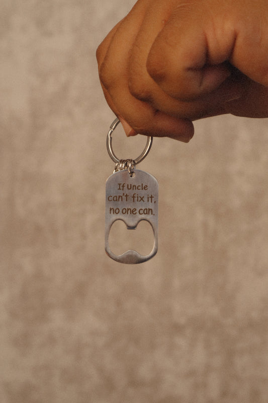 Uncle Bottle Opener Keychain
