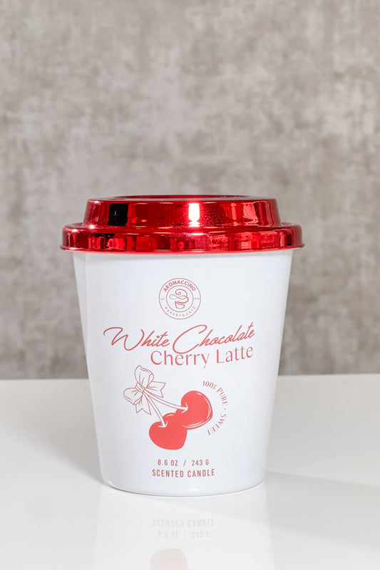 Cherry Kiss Latte Candle 🍒☕💋