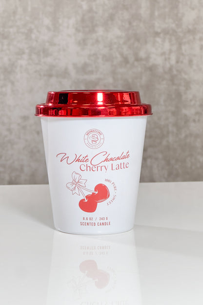 Cherry Kiss Latte Candle 🍒☕💋