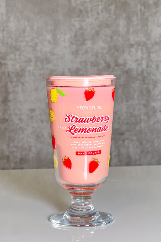Strawberry Lemonade Fizz 🍓🍋🕯️